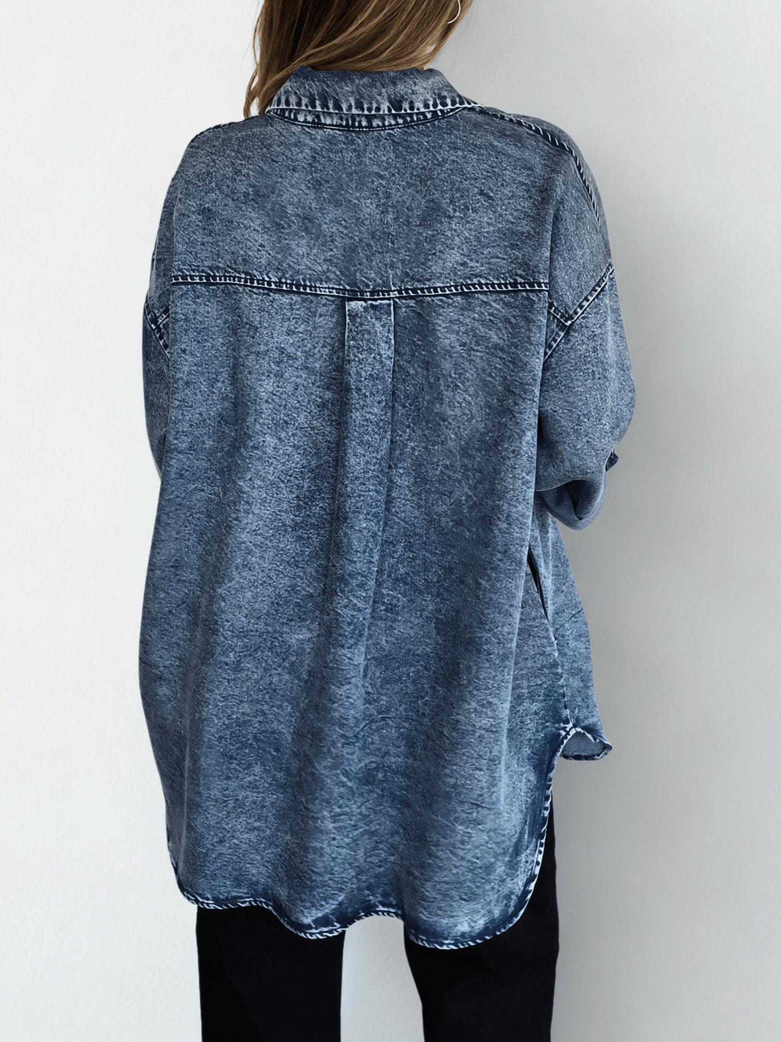 Chaqueta Jeans Tencel, color Azul
