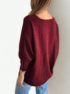 Sweater Italiano Tejido Rombo, color Burdeo