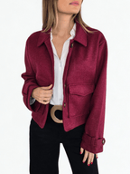 Chaqueta de Paño, color Burdeo