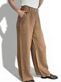 Pantalón 100% Lino Italiano, color Camel