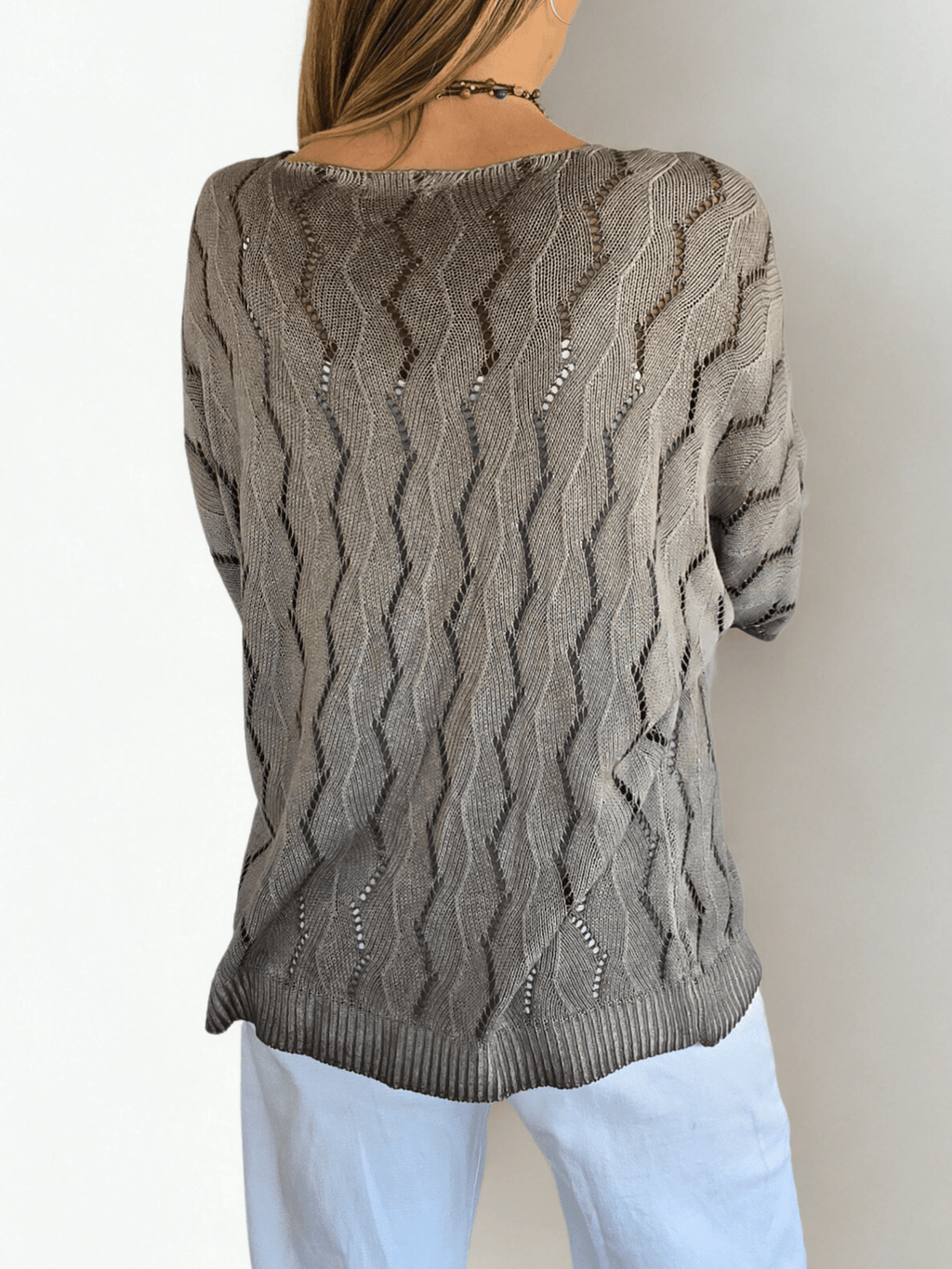 Sweater Italiano teñido, color Taupe