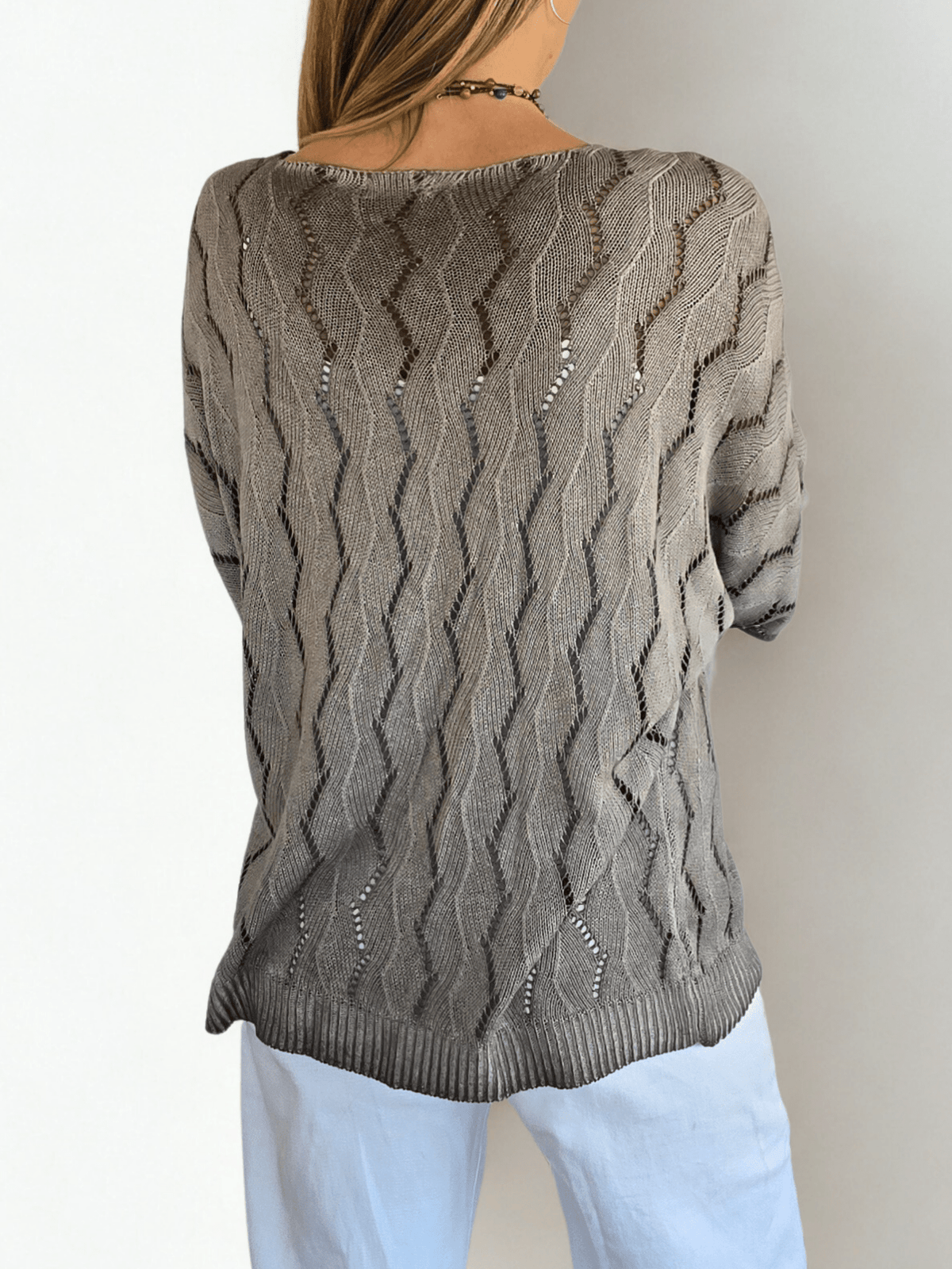 Sweater Italiano teñido, color Taupe