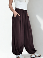 Pantalón Bombacho, color Chocolate