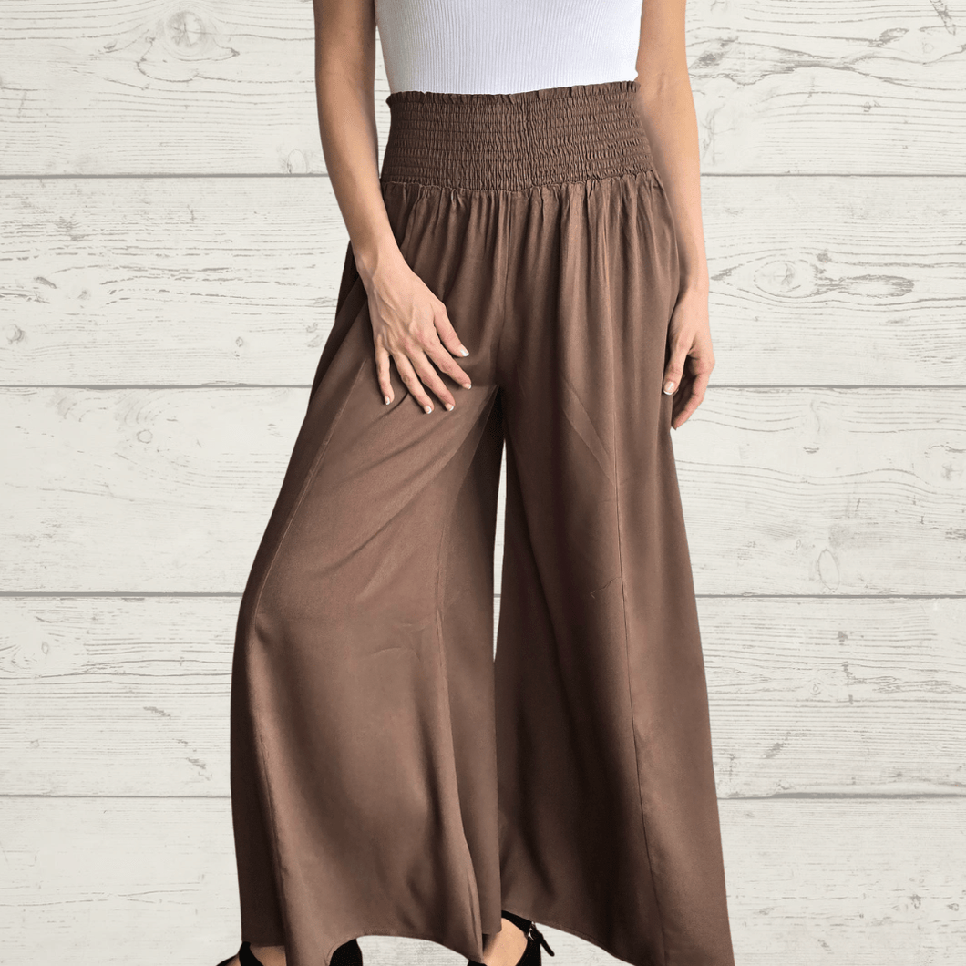 Pantalón ancho, color Chocolate