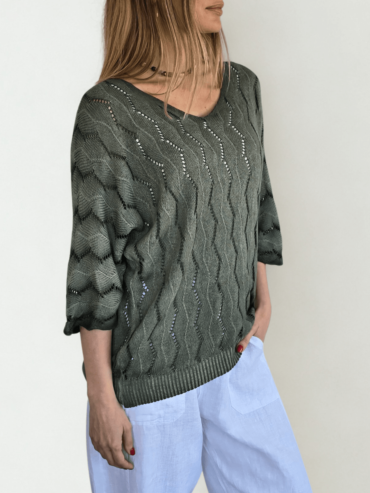 Sweater Italiano Teñido, color Verde