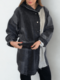 Chaqueta Jeans Dos Colores, color Negro con Gris
