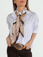 Pañuelo Estampado, Orilla Chocolate