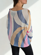 Sweater Italiano Estampado, tono Rosados