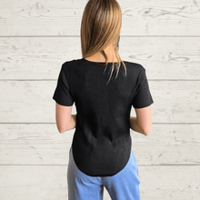 Cargar imagen en el visor de la galería, Polera de hilo, color Negro
