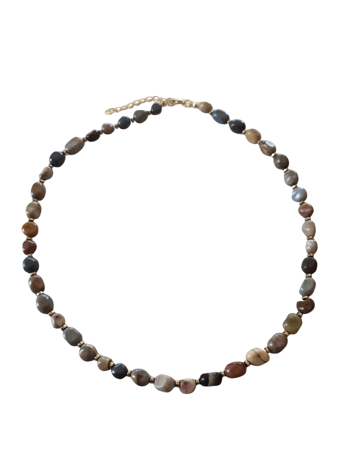 Collar Piedra Jade, color Cafés