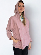Chaqueta Italiana Bordada, color Rosado