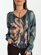 Sweater Estampado, colores Verde