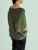 Sweater Italiano manga 3/4, color Pistacho