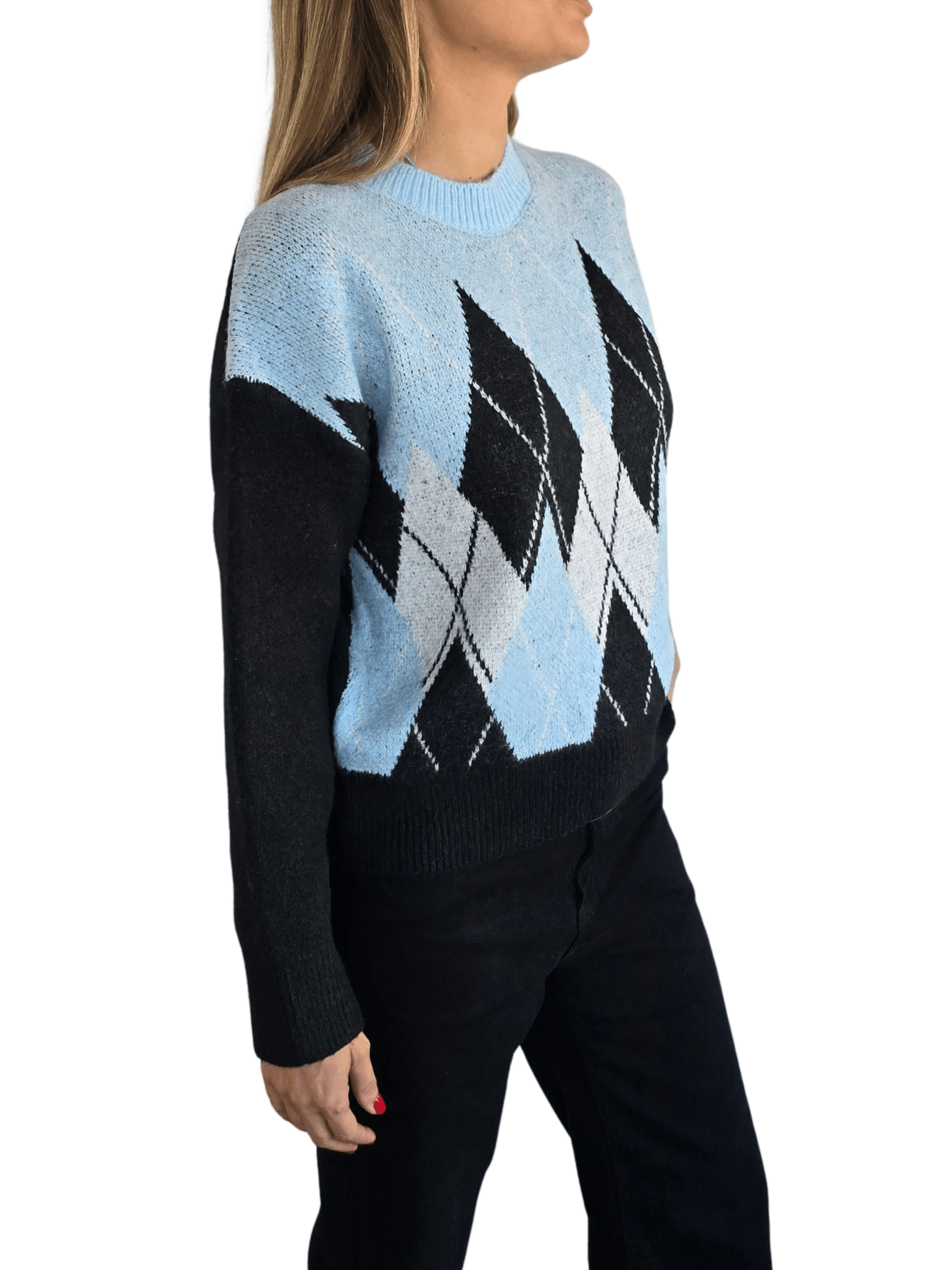 Sweater Rombo, fondo Negro