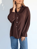 Blusa Tencel, color Chocolate