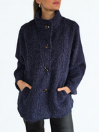 Chaqueta Bouclé, color Azul