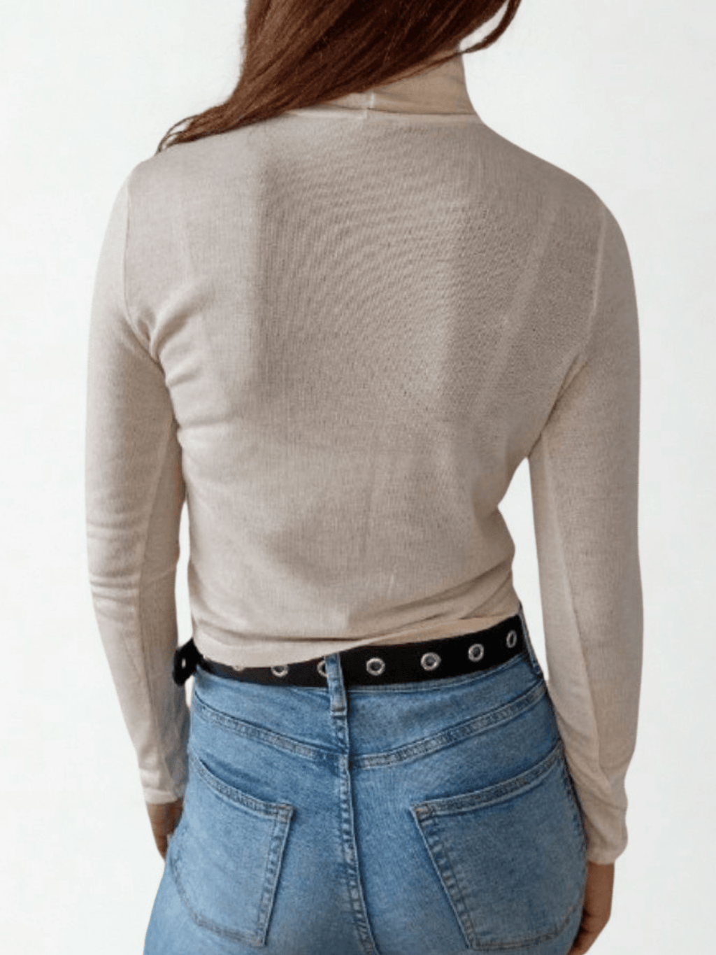 Polera Beatle Italiano corto, color blanco invierno