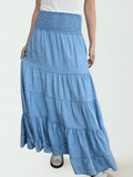 Pollera Italiana Jeans, color Celeste