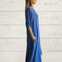 Cargar imagen en el visor de la galería, Vestido abotonado, color Azul
