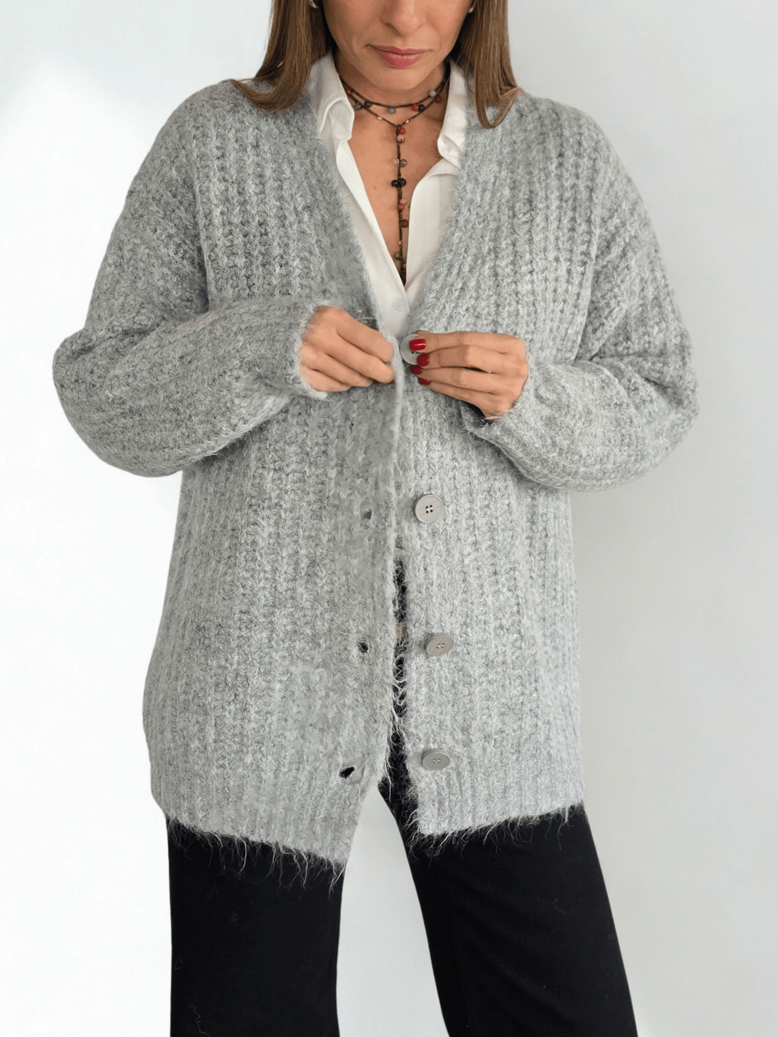 Chaleco Grueso, color Gris
