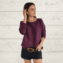 Cargar imagen en el visor de la galería, Sweater Italiano básico , color Vino
