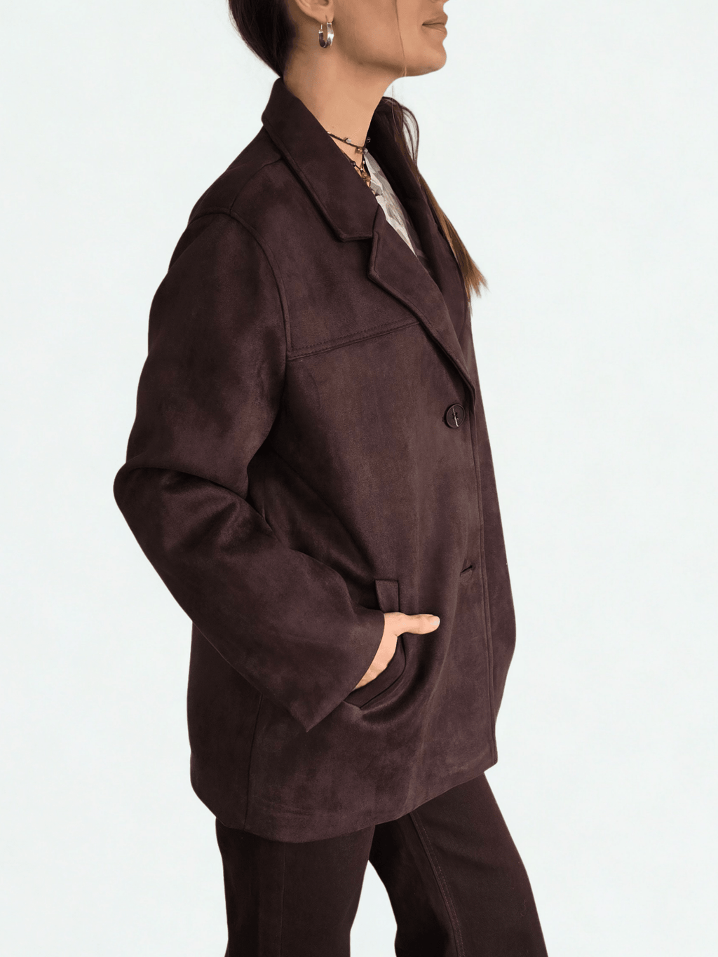Chaqueta Blazer, color Chocolate