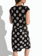 Vestido Italiano Lunares, fondo Chocolate