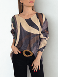 Sweater Estampado, tonos Café