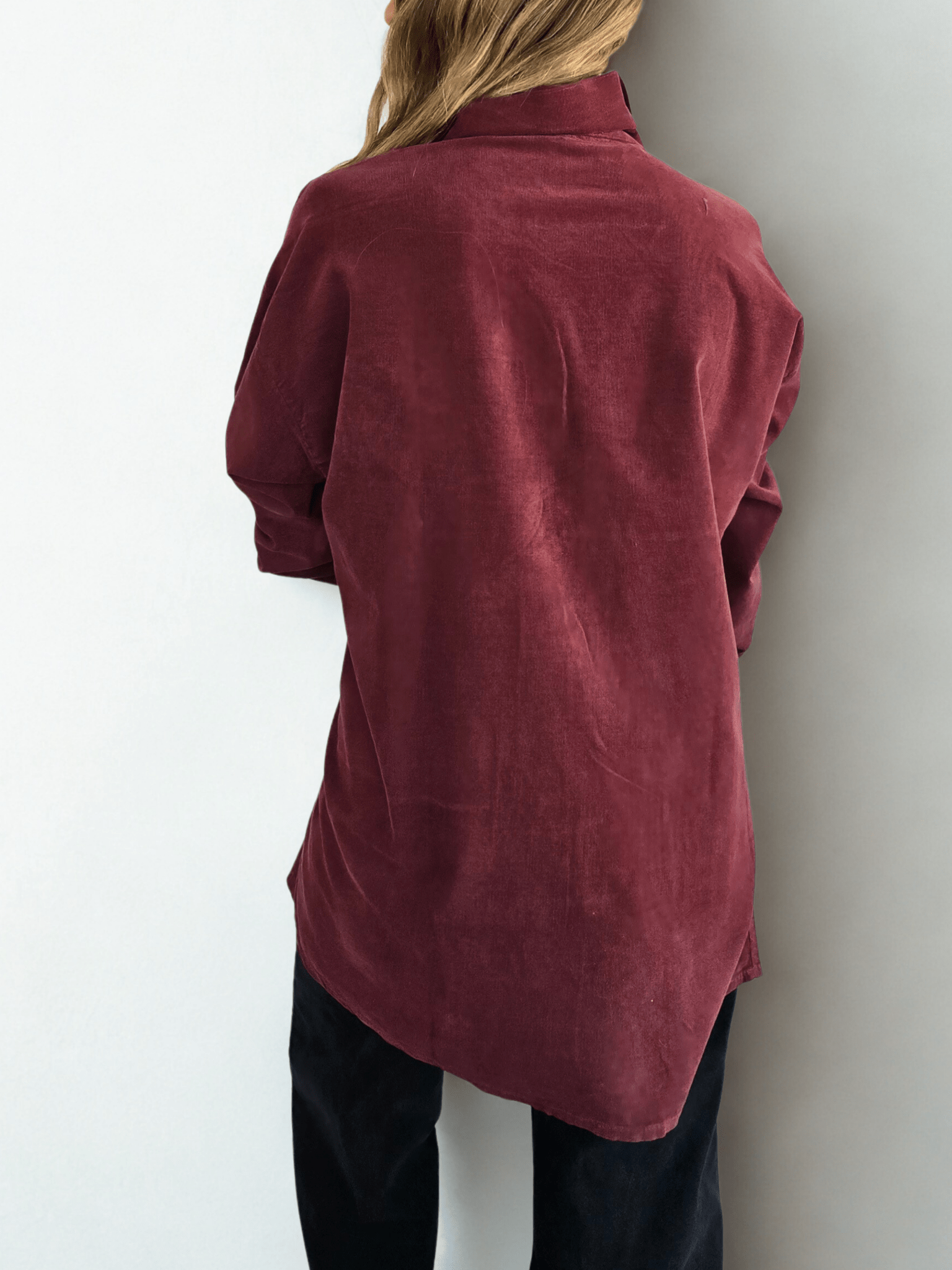 Blusa Italiana Cotelé mil rayas Flor, color Burdeo