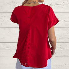 Cargar imagen en el visor de la galería, Blusa Italiana Roma, color Rojo
