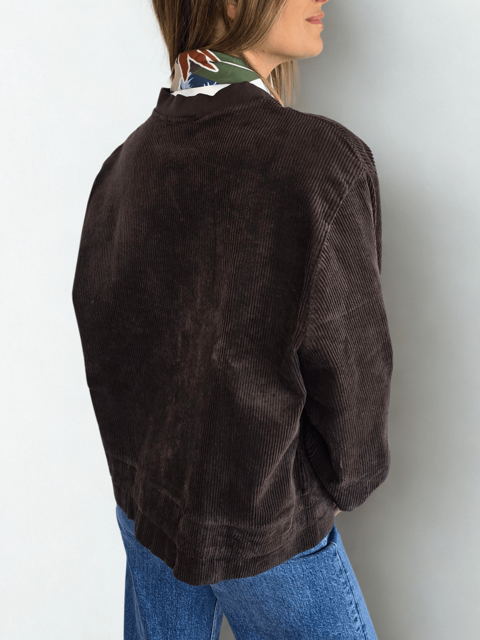 Chaqueta Italiana Bomber, color Café