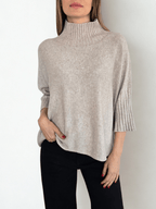 Sweater Italiano manga 3/4, color Beige