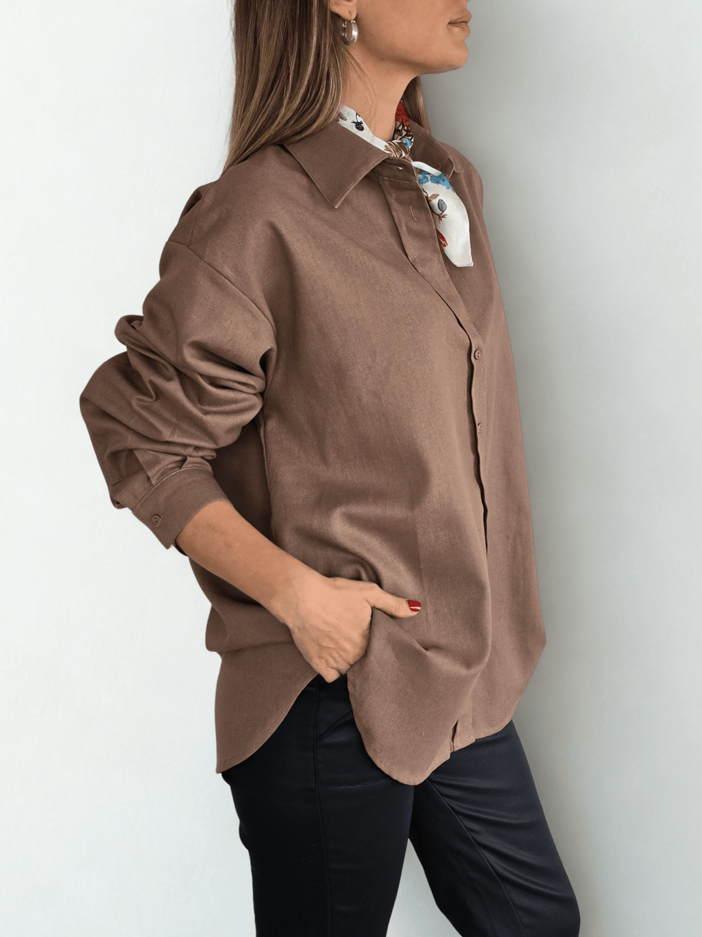 Blusa Básica, color Chocolate