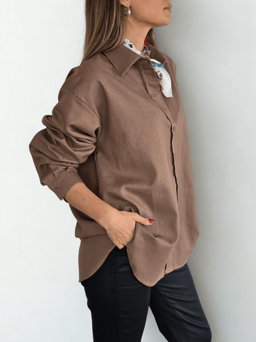 Blusa Básica, color Chocolate