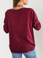 Sweater Flor, color Burdeo