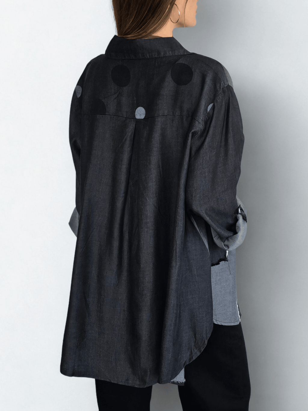 Blusa Jeans, color Gris