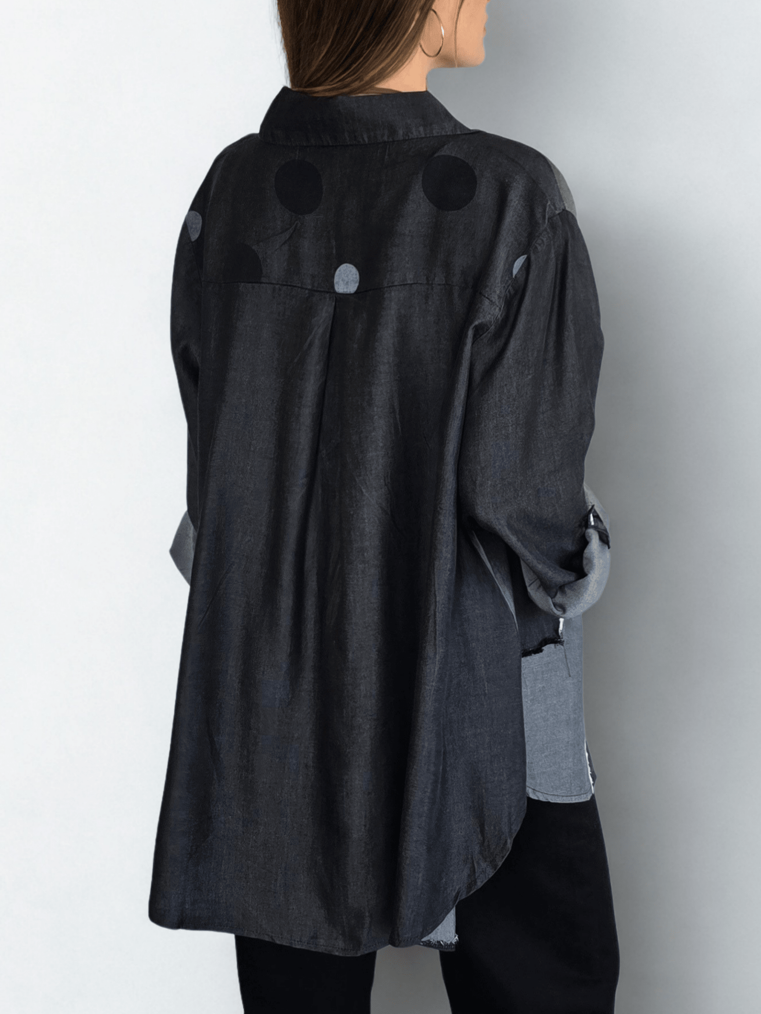 Blusa Jeans, color Gris