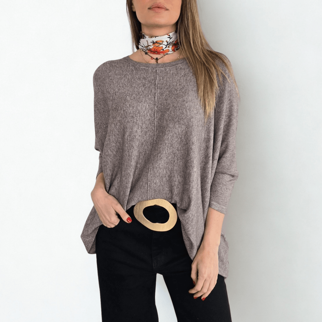 Sweater Ancho, color Taupe