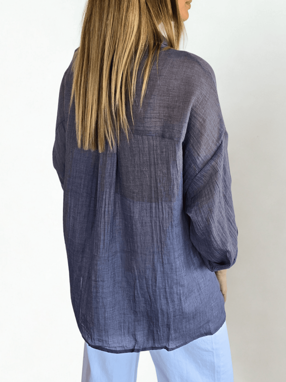 Blusa de Algodón, color Azul