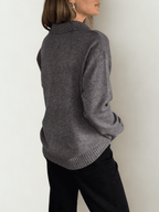Sweater Con Cuello, color Gris