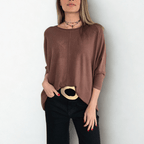 Sweater Ancho, color Chocolate
