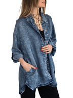 Chaqueta Jeans Tencel, color Azul