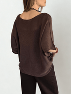 Sweater Italiano Hilo, color Chocolate