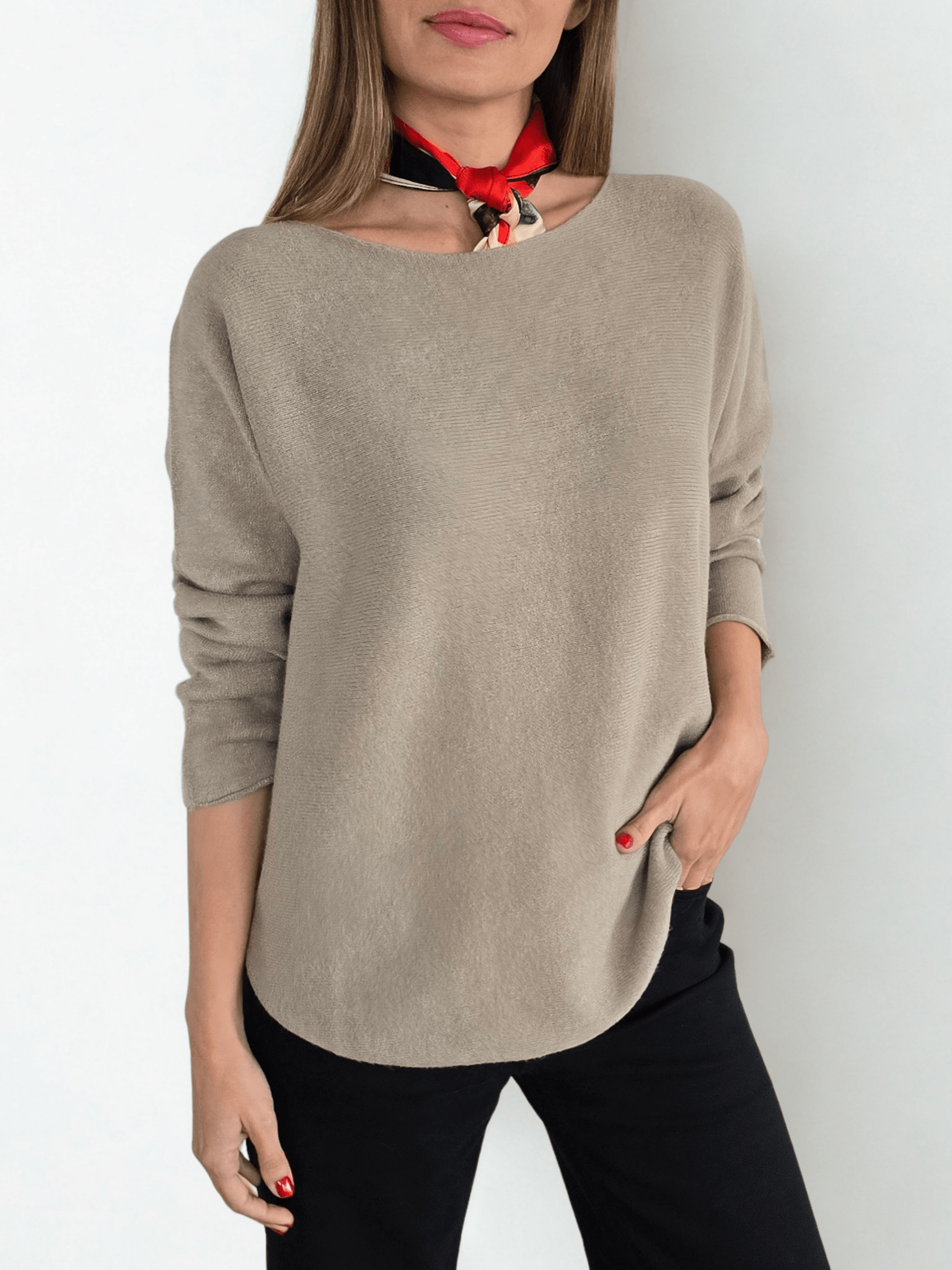 Sweater Italiano Básico, color Arena