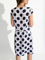 Vestido Italiano Lunares, fondo Blanco