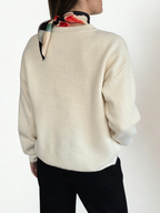 Chaleco Ribetes, color Blanco Invierno