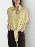 Blusa con Amarra, color Pistacho