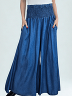 Pantalón Palazzo Italiano Tencel, color Azul
