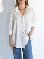 Blusa Tencel, color Blanco