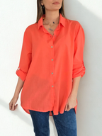 Blusa Italiana 100% Algodón, color Coral